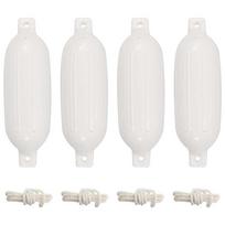 vidaXL Valties bortų apsaugos, 4vnt., baltos spalvos, Ø 16x58cm, PVC
