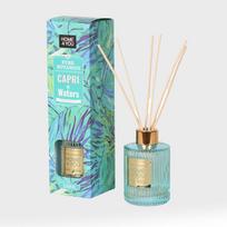 Namų kvapas su lazdelėmis PURE BOTANICS Capri Waters, turkio spalvos, 6,3 × 6,3 × 9,8 cm, 100 ml