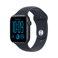 Apple Watch SE 3 GPS 44mm Midnight Aluminium Case with Navy Blue Sport Band - S/M