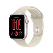 Apple Watch SE 3 GPS + Cellular 44mm Starlight Aluminium Case with Sand Sport Band - S/M