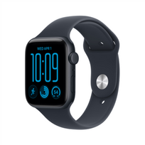 Apple Watch SE 3 GPS + Cellular 44mm Midnight Aluminium Case with Navy Blue Sport Band - M/L