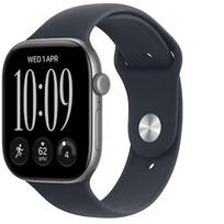 Apple Watch Series 12 GPS+Cellular 42mm Space Grey Aluminium Case with Navy Blue Sport Band - S/M MJFX4MP/A