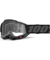 Motokroso akiniai 100% Accuri 2 OTG - Juoda, skaidrus pleksis