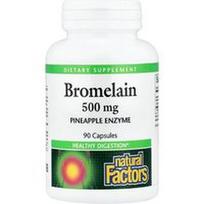 Natural Factors, Bromelainas, 500 mg, 90 kapsulių