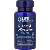 Life Extension, N-acetil-L-cisteinas, 600 mg, 60 kapsulių