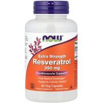 NOW Foods, Papildomo stiprumo resveratrolis, 350 mg, 60 daržovių kapsulių