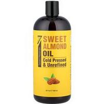 Seven Minerals, Saldžiųjų migdolų aliejus, šalto spaudimo ir nerafinuotas, bekvapis, 32 fl oz (950 ml)