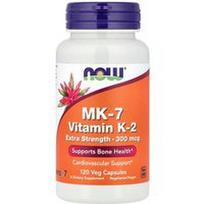 NOW Foods, MK-7, vitaminas K-2, ypač stiprus, 300 mcg, 120 vegetariškų kapsulių
