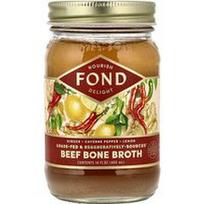 FOND Bone Broth, Jautienos kaulų sultinys su imbieru ir kajeno pipirais, 400 ml