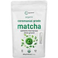 Micro Ingredients, Organiniai, apeiginės kokybės matcha milteliai, 100 g