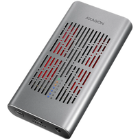 EEM2-20GD USB-C 20Gbps Dual M.2 NVMe SSD CLONE MASTER Enclosure. External USB-C 20Gbps metal box for two M.2 NVMe SSD disks with