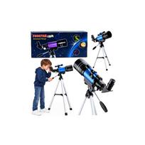 Astronominis teleskopas vaikams, mėlynas trikojis, 150 kartų didinimas