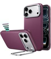Raudonas dėklas Apple iPhone 17 Pro / 18 Pro telefonui "ESR Leather Kickstand Magsafe"