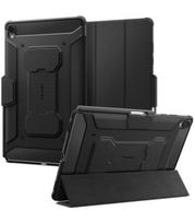 Matinis juodas atverčiamas dėklas Samsung Galaxy Tab S12 Plus 12.6 planšetei "Spigen Rugged Armor"