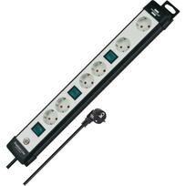Brennenstuhl Premium-Line power strip 6-way, 3x 2-way switchable (black/light gray, 3 meter cable, with 3 safety switches)