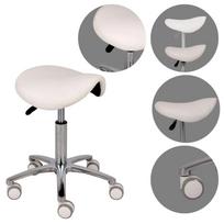 Meistro kėdutė balno tipo LILA PVC k501, balta
