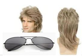 Žaidimų zona | PC | Konsolės | Priedai // Žaislai ir žaidimai vaikams // BQ3H Peruka męska blond disco retro + okulary