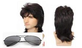 Žaidimų zona | PC | Konsolės | Priedai // Žaislai ir žaidimai vaikams // BQ3J Peruka męska czarna disco retro + okulary