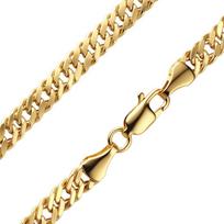 Geltono aukso grandinėlė moterims "Double Curb" Brasco 63304, 50