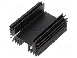 Heatsink: extruded | TO218,TO220,TO247 | black | L: 25mm | W: 42mm | R
