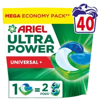 Ariel PODS Ultra Power Universal Želinės Skalbimo Kapsulės, 40 Kapsulės
