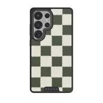 Retro Grid - Samsung Galaxy S25 Ultra Case, Elite Dark (Magnetic) / Gunmetal