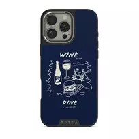 Wine & Dine - iPhone 16 Pro Max Case, Elite Dark (MagSafe) / Silver