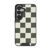 Retro Grid - Samsung Galaxy S25 Plus Case, Elite Dark (Magnetic) / Gunmetal