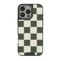 Retro Grid - iPhone 16 Pro Max Case, Elite Dark (MagSafe) / Silver