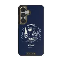 Wine & Dine - Samsung Galaxy S25 Case, Elite Dark (Magnetic) / Gold