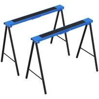Statybiniai ožiai, sulankstomi, metaliniai, iki 250 kg, 2 vnt., juodai mėlyni