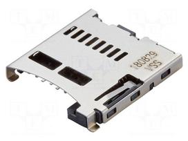 Connector: for cards | PIN: 8 | SMT | copper alloy | gold-plated | reel
