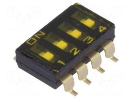 Switch: DIP-SWITCH | Poles number: 4 | ON-OFF | 0.025A/24VDC | Pos: 2