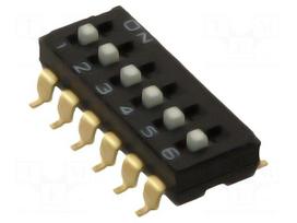 Switch: DIP-SWITCH | Poles number: 6 | ON-OFF | 0.025A/24VDC | Pos: 2