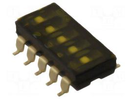 Switch: DIP-SWITCH | Poles number: 5 | ON-OFF | 0.025A/24VDC | Pos: 2