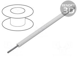 Wire | HookUp Wire | stranded | Cu | 12AWG | PTFE | white | 600V | Shielding