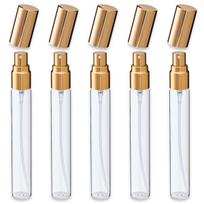 15 ml bespalvis stiklinis buteliukas su aukso aliuminio purkštuvu, 5 vnt.