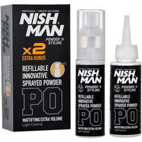 Nishman Powder Styling Refillable P0 plaukų formavimo pudra, 2×20 g