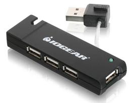 IOGEAR 4 Port USB 2.0 Hub GUH285W6, 480Mbit/s, Black,
