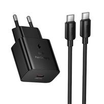 Įkroviklis Hoco N76 25W USB-C + USB-C to USB-C cable 1.0m juodas