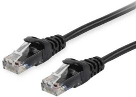 Equip Patch cable Cat6 U/UTP 2xRJ45 1.00m black PVC poly bag