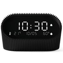 Sieniniai ir vidiniai laikrodžiai LEXON  Ray Alarm Clock with Indoor Thermometer & Hygrometer Black