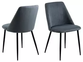 Valgomojo kėdė Ines Seat grey Loyd 9, Base steel matt black, 2 vnt