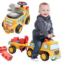 Paspiriamas statybinis sunkvežimis vaikams su priekaba ir priedais FALK JCB