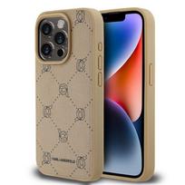 Nugarėlės dėklai Karl Lagerfeld Apple Karl Lagerfeld PU Karl Heads Pattern MagSafe Case for iPhone 15 Pro Max Beige
