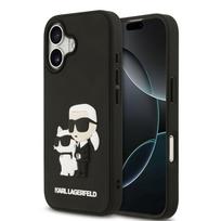 Nugarėlės dėklai Karl Lagerfeld Apple iPhone 17 3D Rubber Karl and Choupette Case Black