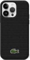 Nugarėlės dėklai Lacoste Apple iPhone 15 Pro Max HC MAGSAFE ICONIC PETIT PIQUE PU WOVEN LOGO Black
