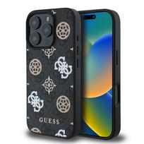 Nugarėlės dėklai Guess Apple iPhone 16 Pro PU 4G Peony MagSafe Case Black