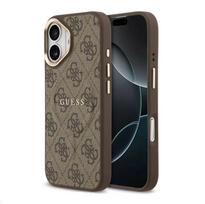 Nugarėlės dėklai Guess Apple iPhone Air Guess PU Leather 4G Gold Frame MagSafe Case Brown