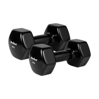 Įrankiai ir matavimo prietaisai // Įrankių, priedų naujienos // Hantelki żeliwne winylowe HEX 2x9kg, REBEL ACTIVE